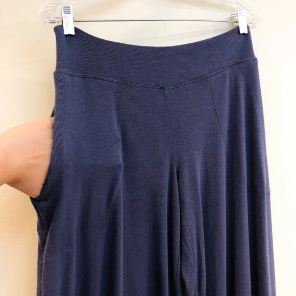 Athleta Purple High Waist Swing Straight Leg Knit Ribbed Loungewear Pants Small - Picture 5 of 8